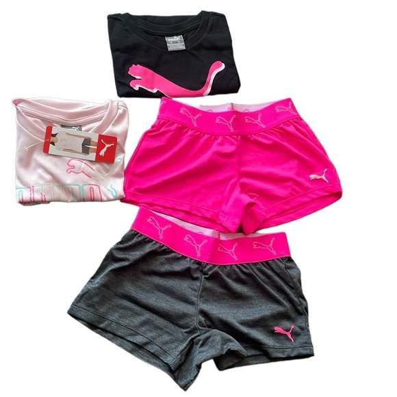 Puma - Girls’ 4 Pc Set ( Shorts & Shirts ) - Picture 6 of 6